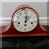 D42. Mason and Sullivan mantel clock. 8”h x17”w x 4”d - $65 